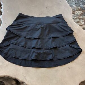 Sassy Black Layered Skirt/skorts